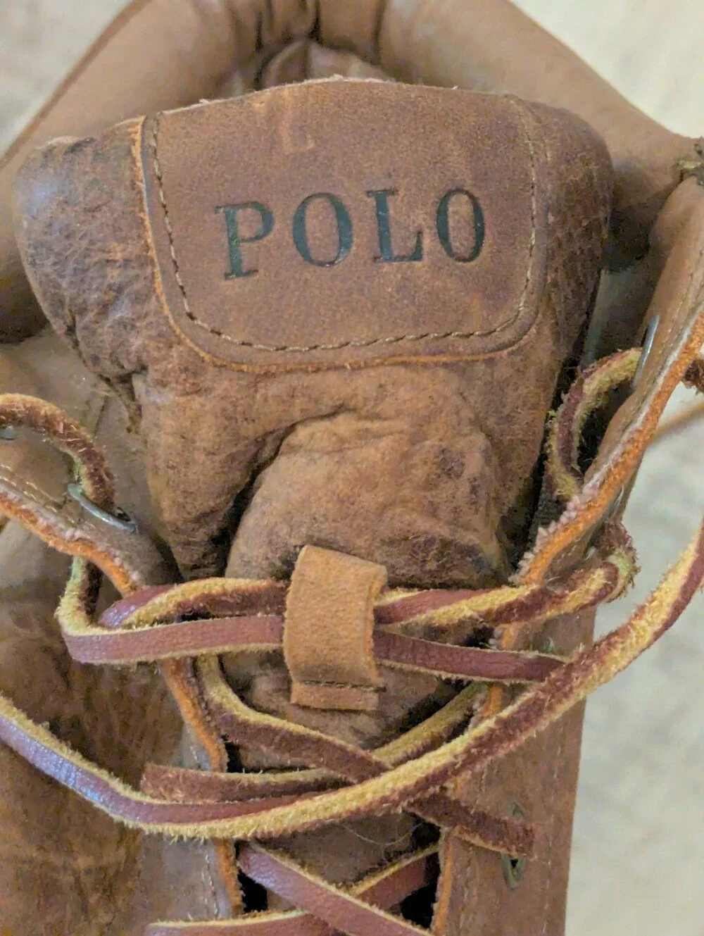 Polo Ralph Lauren Tedd Waxy Pull Up Leather Chukka Boots Men's 10.5D Brown